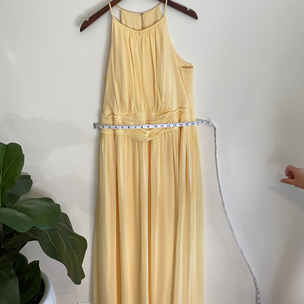 David’s Bridal Canary Yellow Bridesmaid Dress